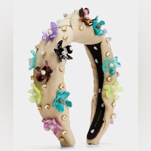 Lele Sadoughi 10th Anniversary Crystal Lily Knotted Headband
